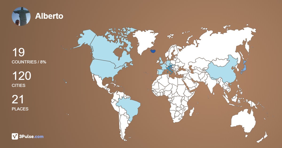 Alberto Cosma's Travel Map Image