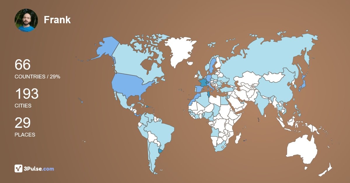 Frank Bellanger's Travel Map Image