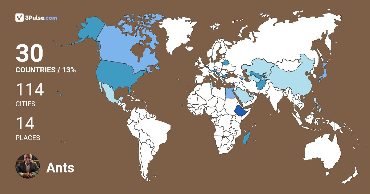 Ants Kiviselg's Travel Map Image