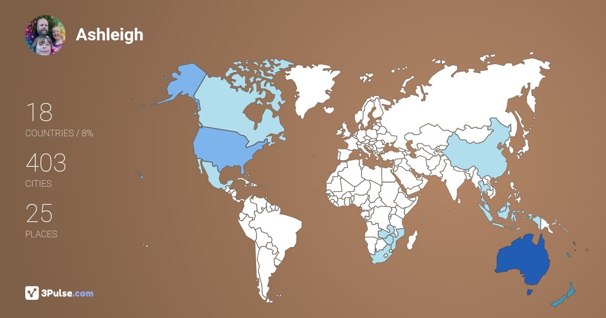 Ashleigh MacDonald's Travel Map Image