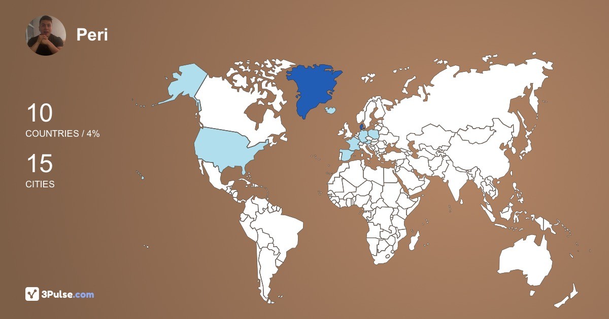 Peri Johansen's Travel Map Image