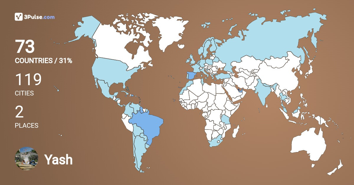 Yash Sonkar's Travel Map Image