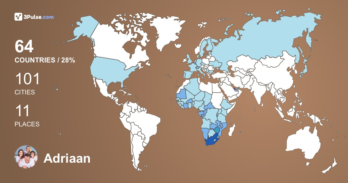 Изображение Карты путешествий Adriaan Vorster