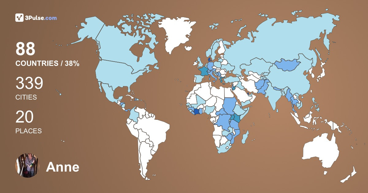 Изображение Карты путешествий Anne Laenkholm