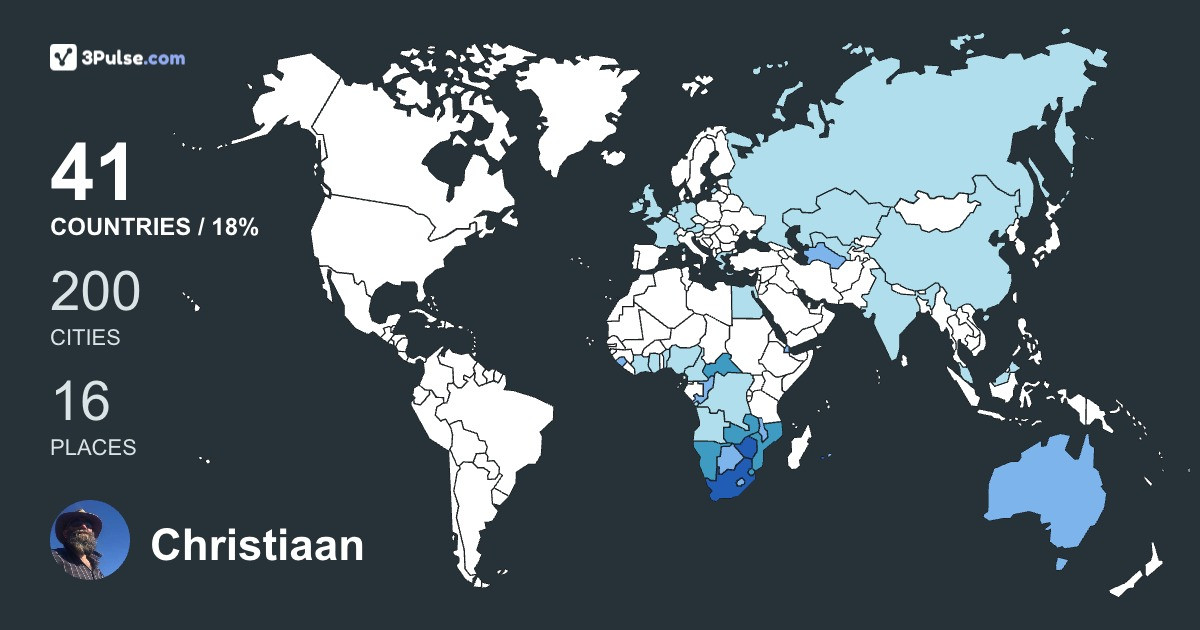 Изображение Карты путешествий Christiaan De-Wet