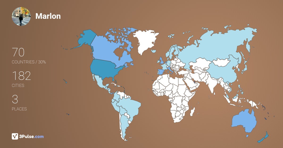 Marlon Alfaro's Travel Map Image