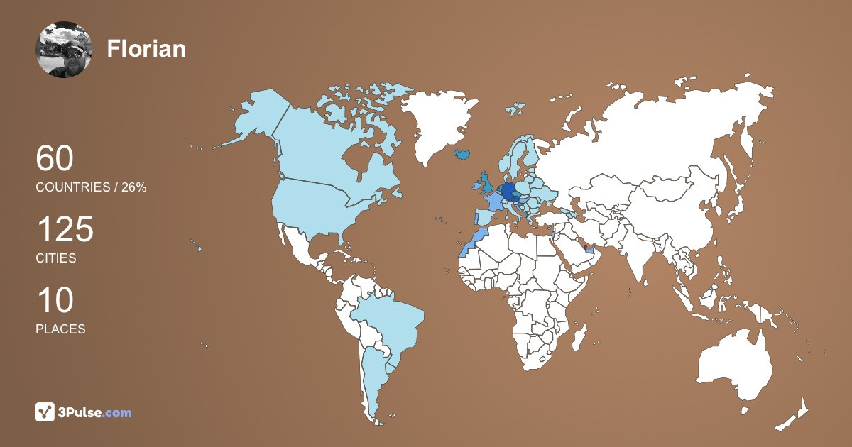 Florian Stenke's Travel Map Image