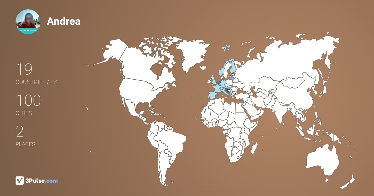 Andrea Braun's Travel Map Image