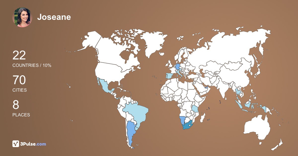 Joseane Tramontini's Travel Map Image