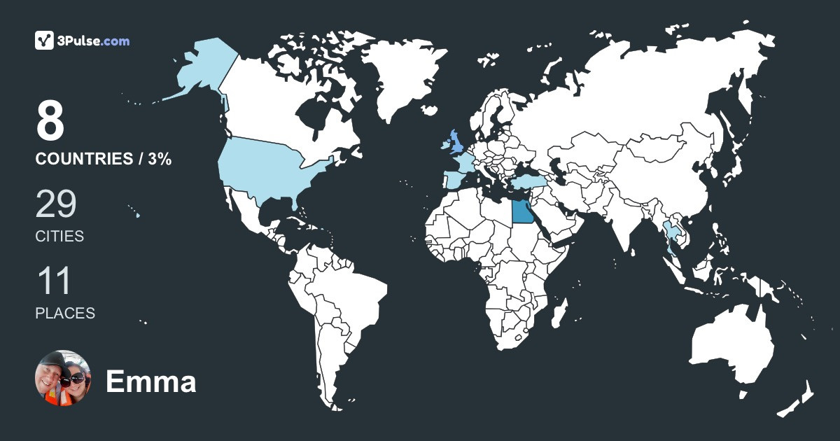 Emma Smith's Travel Map Image