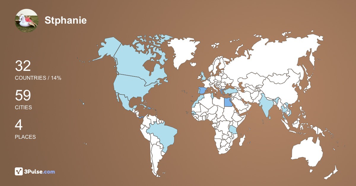 Stphanie Jacob's Travel Map Image