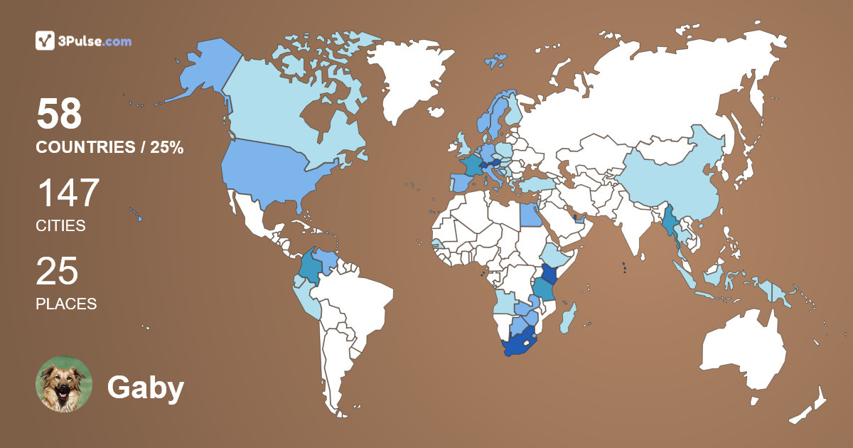 Gaby Grohovaz's Travel Map Image