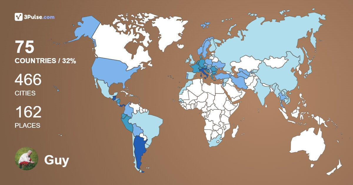 Guy Lamiche's Travel Map Image