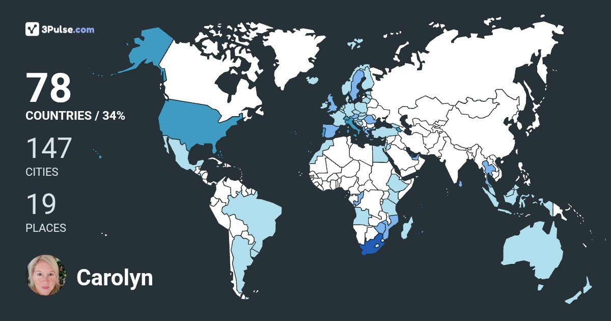 Carolyn Webb-Borchard's Travel Map Image