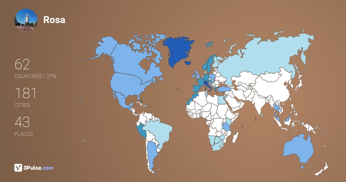 Rosa Fenili-Silva's Travel Map Image