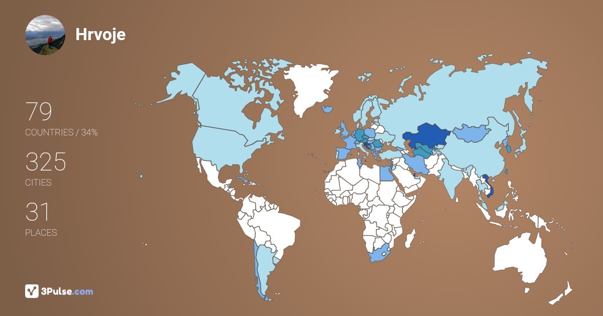 Изображение Карты путешествий Hrvoje Ljubi