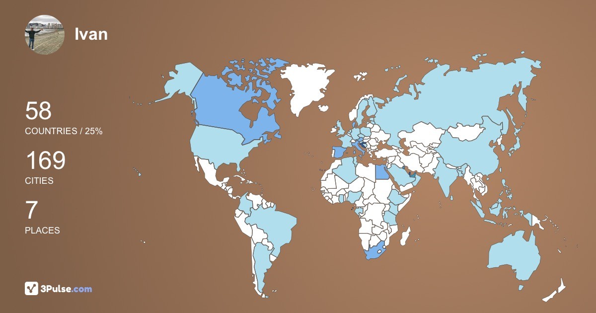 Ivan Viak's Travel Map Image