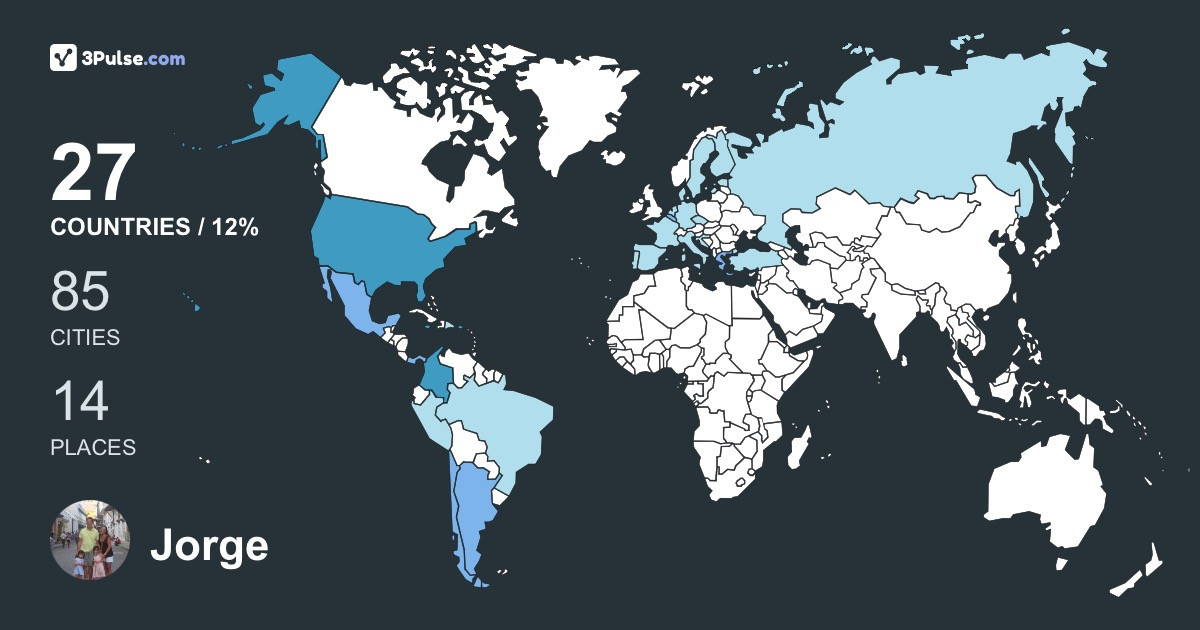 Jorge Perez's Travel Map Image