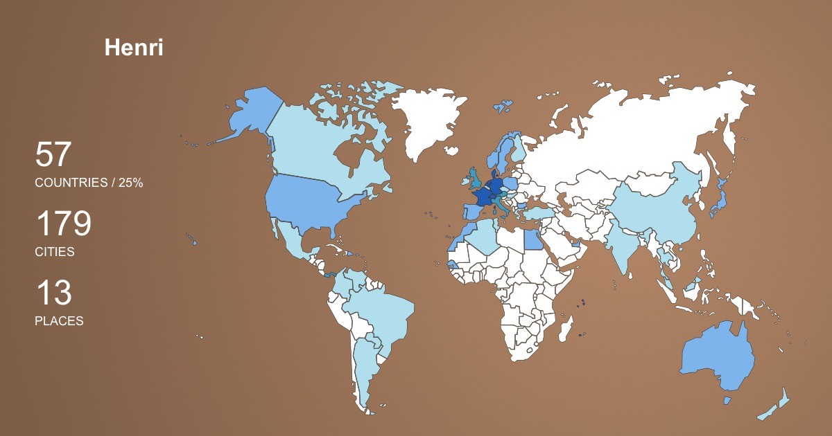 Henri Robert's Travel Map Image