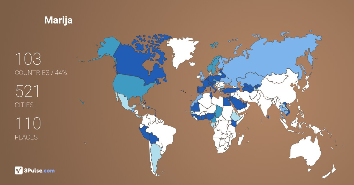 Изображение Карты путешествий Marija Dubickiene