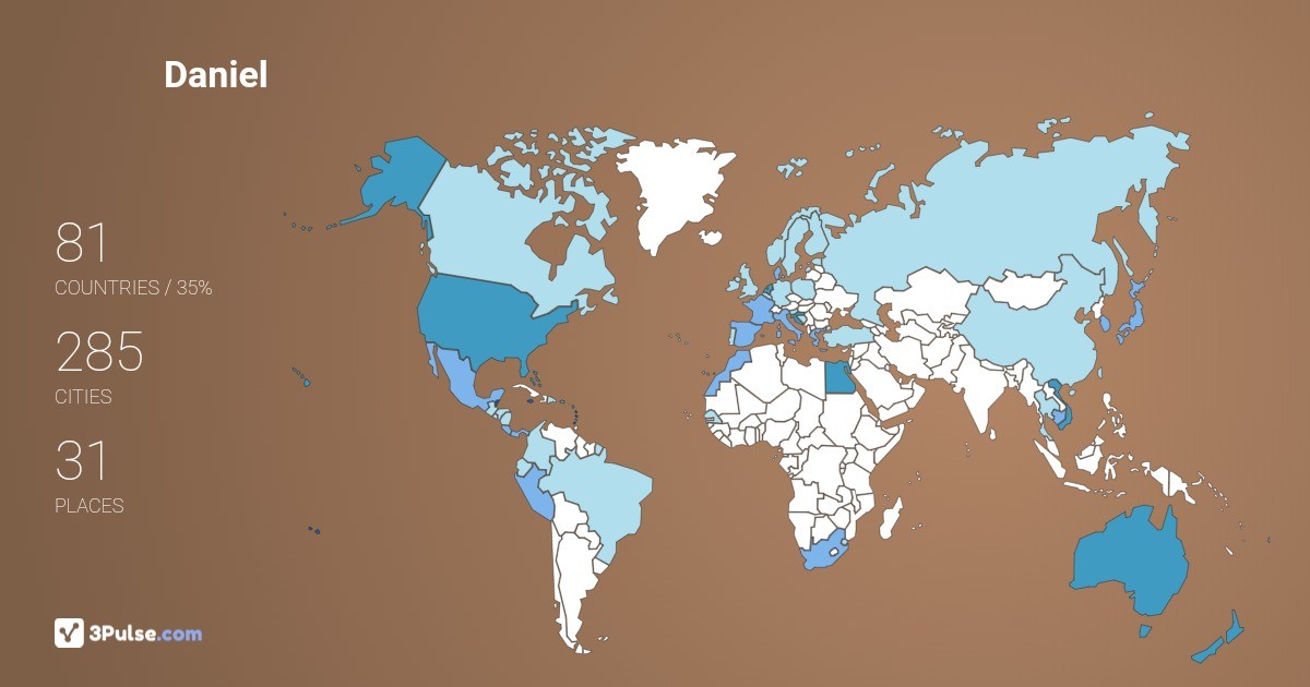 Изображение Карты путешествий Daniel Barr