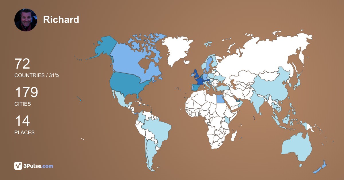 Изображение Карты путешествий Richard Clarke