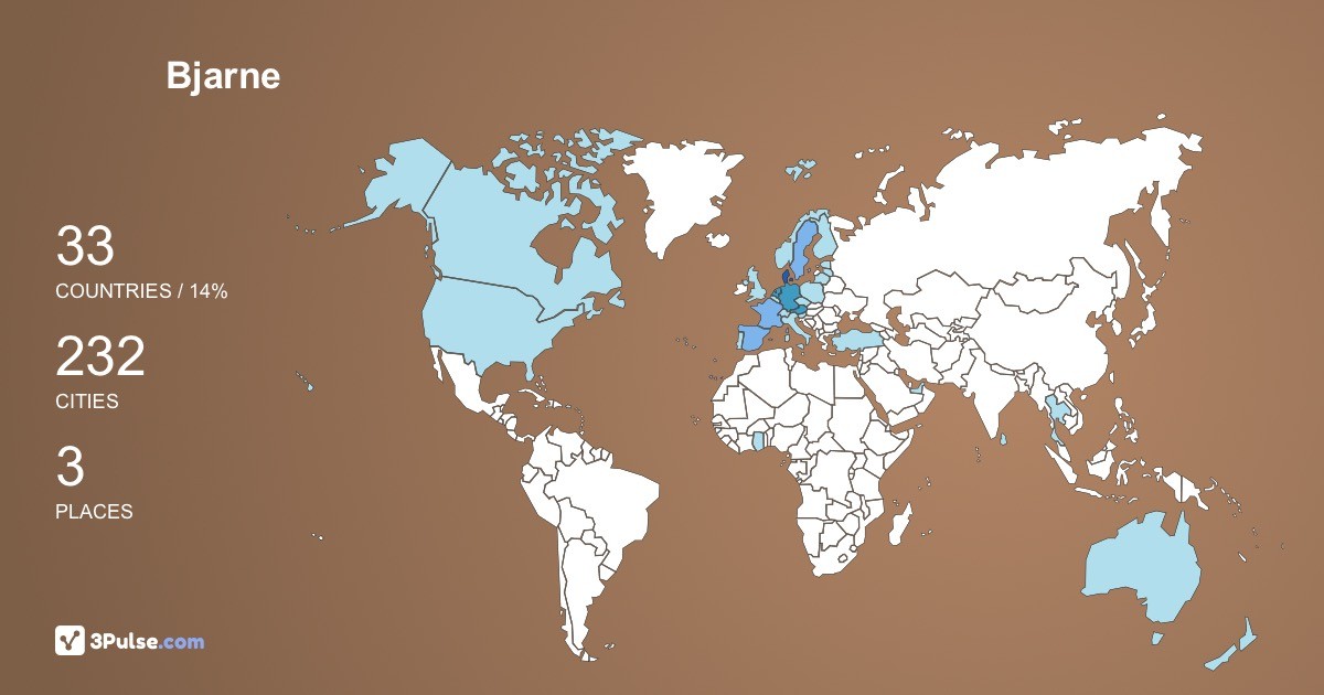 Изображение Карты путешествий Bjarne Lorenzen
