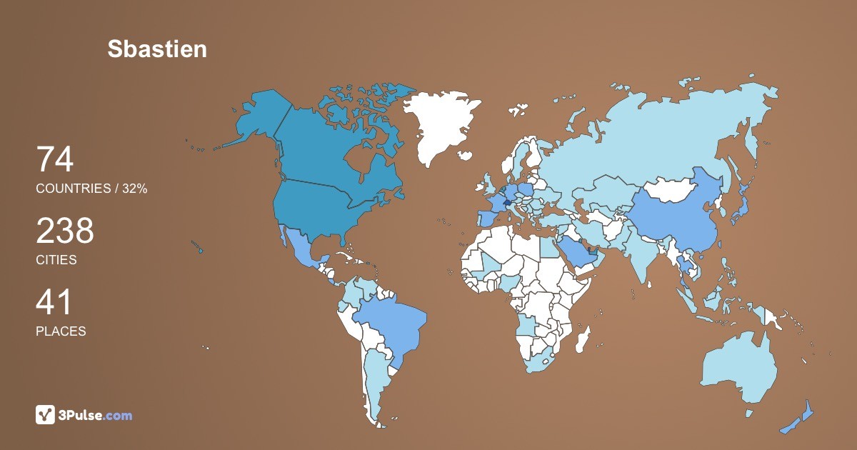 Sbastien Troyon's Travel Map Image