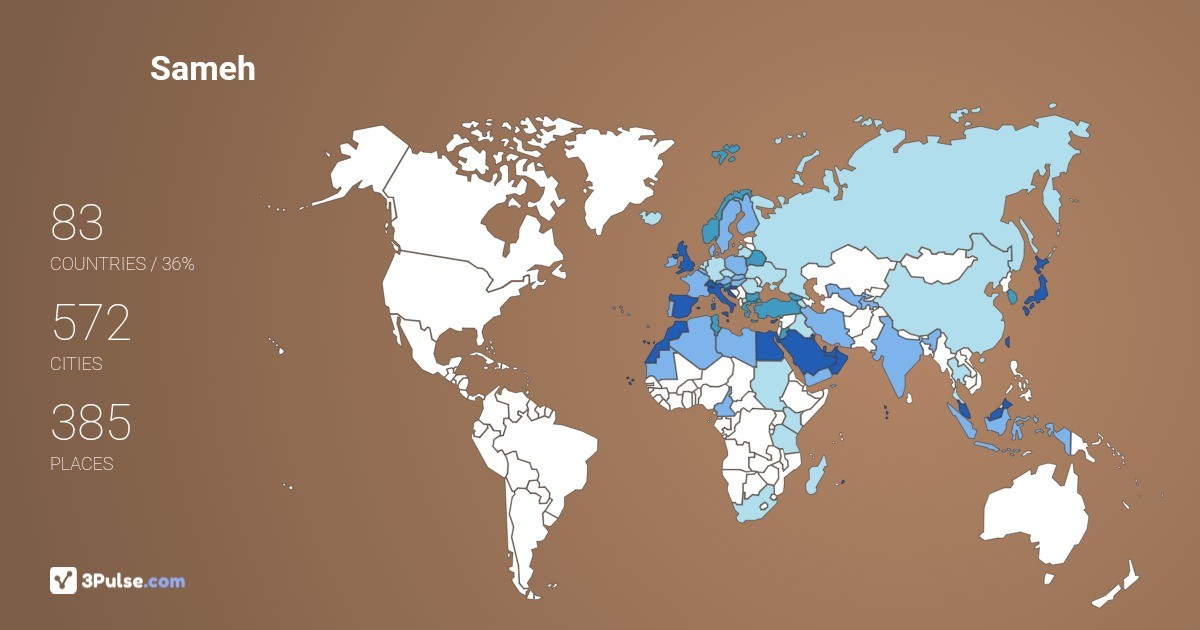 Sameh Salama's Travel Map Image