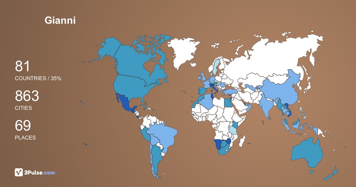 Изображение Карты путешествий Gianni Moccetti