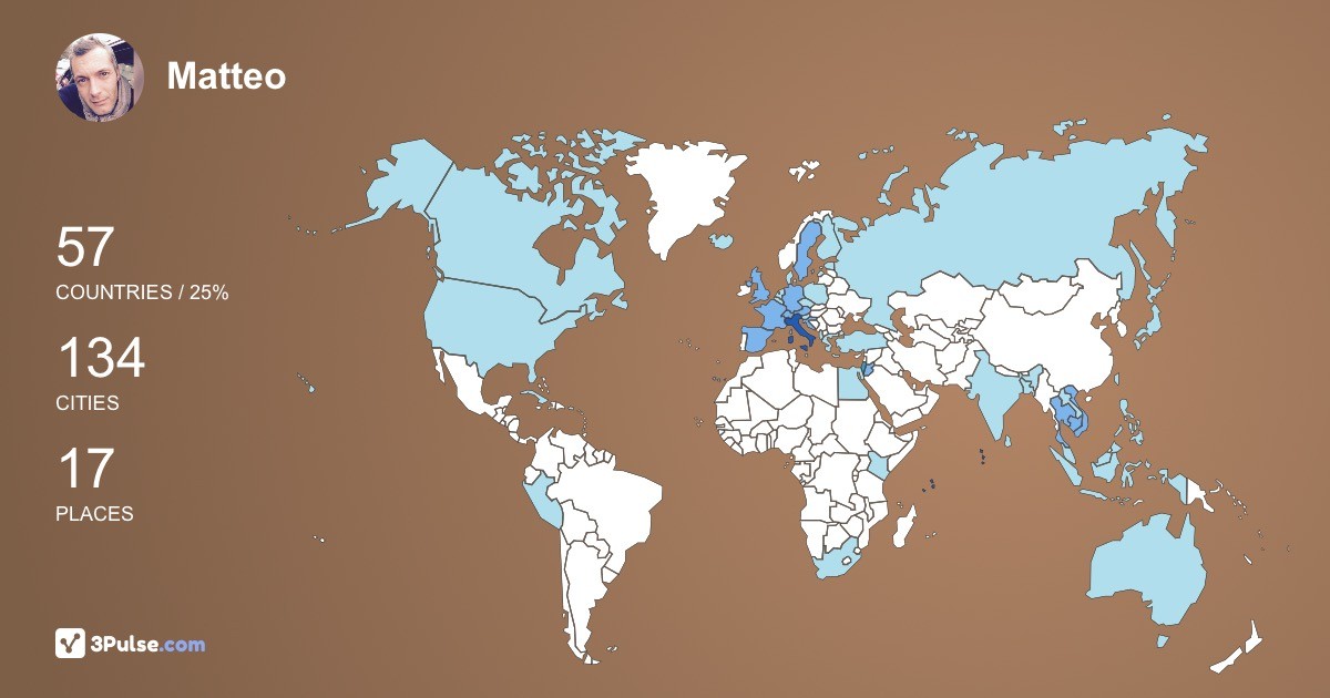 Изображение Карты путешествий Matteo Gasparetto