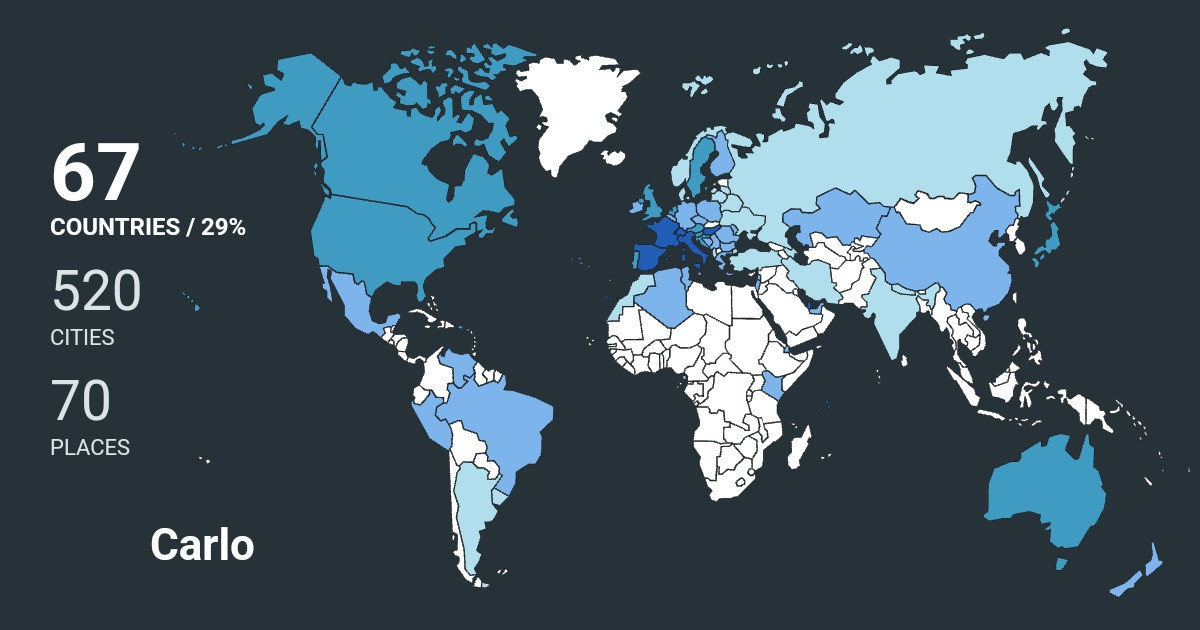 Изображение Карты путешествий Carlo Gonella