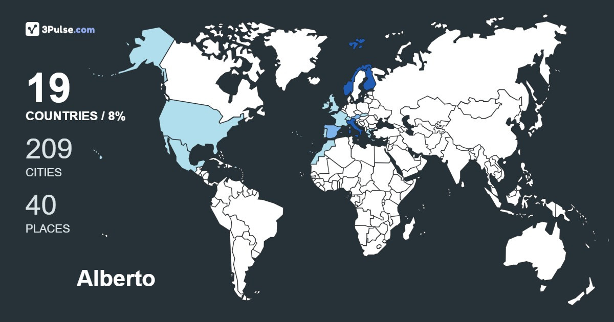 Alberto Raie's Travel Map Image