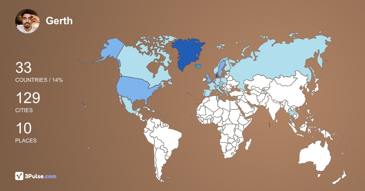 Изображение Карты путешествий Gerth Olsen