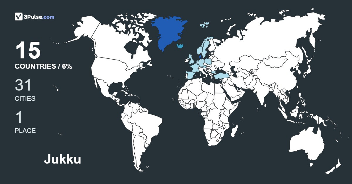 Jukku Kielsen's Travel Map Image