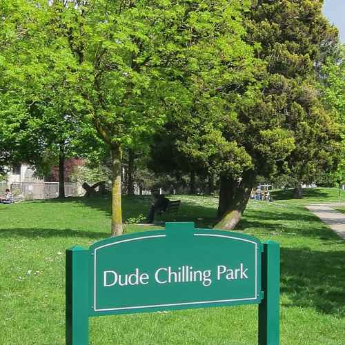 Dude Chilling Park sign photo