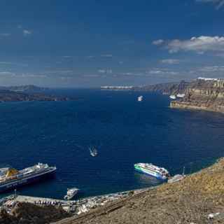 Santorini New Harbor - port view photo
