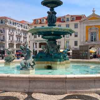 Fountain, Praca da Commercio, Lisbon