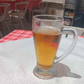 Having a beer in Cascais, Portugal