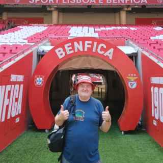 Coming out of the tunnel at Benfica's Stadium of Light, Lisbon