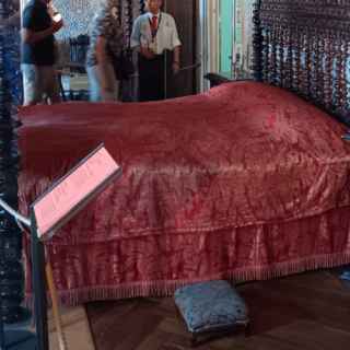 Bed of King Ferdinand 2nd at Pena Palace, Sintra, Portugal