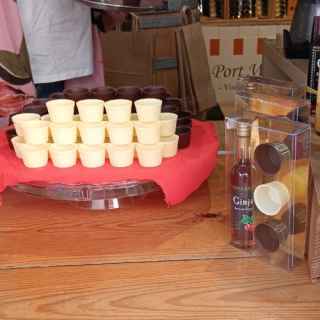 Ginja (Portuguese Liqueur), in a chocolate cup, Sintra, Portugal