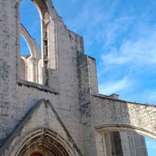 The ruins of Carmo Church at the top of the Santa Justa Lift, Lisbon