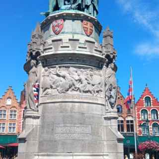 Statue of Pieter de Coninck and Jan Breydel, Grote Markt, Bruges