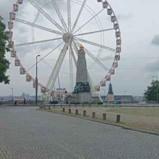 Ferris wheel (the view) looking down on lower Brussels