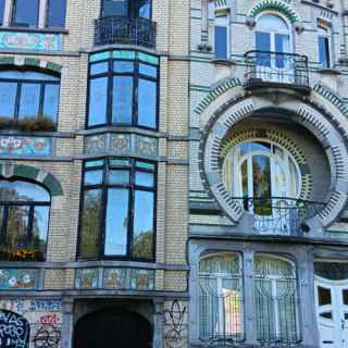 Ornate buildings Saint-Gilloise, Brussels