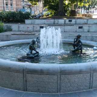 Ornate fountain, Saint-Gilles, Brussels