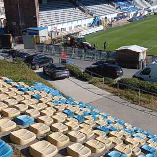 Inside Union Saint-Gilloise FC stadium, Brussels