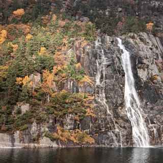 Hengjanefossen waterfall, Lysefjord, Norway