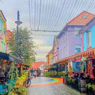 Colourful street, Stavanger, Norway